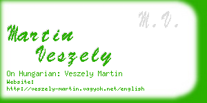 martin veszely business card